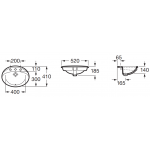 Roca A327866000 RODEO 圓形座枱洗臉盆